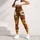 Retro Botanical Florals In Espresso Brown For Boho Autumn Outfits And Casual Wear Leggings - 5