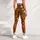 Retro Botanical Florals In Espresso Brown For Boho Autumn Outfits And Casual Wear Leggings - 4