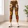Retro Botanical Florals In Espresso Brown For Boho Autumn Outfits And Casual Wear Leggings - 6