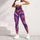 Bohemian Tie Dye Spiral Burst Festival Yoga Style In Purple Magenta Ochre For Women Leggings - 5