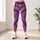 Bohemian Tie Dye Spiral Burst Festival Yoga Style In Purple Magenta Ochre For Women Leggings - 6