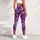 Bohemian Tie Dye Spiral Burst Festival Yoga Style In Purple Magenta Ochre For Women Leggings - 4