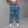 Ocean Blue Mermaid Fish Scales Mosaic For Yoga, Gym, Dance, And Everyday Coastal Style Leggings - 4
