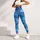 Ocean Blue Mermaid Fish Scales Mosaic For Yoga, Gym, Dance, And Everyday Coastal Style Leggings - 6