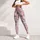 Regal Pastel Snow Tiger With Rose Peonies For Yoga Studio And Streetwear Daily Looks Leggings - 5
