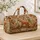 Woodland Fox Rabbit Hedgehog Autumn Leaves Cottagecore Travel Gift For Nature Lovers Quilted Weekend Bag - 4