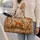 Woodland Fox Rabbit Hedgehog Autumn Leaves Cottagecore Travel Gift For Nature Lovers Quilted Weekend Bag - 2