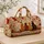 Elegant Autumn Cats With Maple Leaves Acorns And Vines For Fall Travel Pet Lover Gifts Quilted Weekend Bag - 4