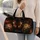 Gothic Butterfly Chrysanthemum Dark Floral Name Plaque For Autumn Holidays Women Quilted Weekend Bag - 2