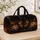 Gothic Butterfly Chrysanthemum Dark Floral Name Plaque For Autumn Holidays Women Quilted Weekend Bag - 4
