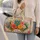Colorful Folk Art Floral Bouquet With Name For Travel Getaways And Holiday Gifts Quilted Weekend Bag - 2