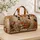 Fox Autumn Woodland Folk Art With Oak Leaves For Fall Travel And Holiday Gifts For Her Quilted Weekend Bag - 4