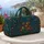 Enchanted Teal Stag With Floral Antlers And Butterflies For Woodland Fantasy Fans Quilted Weekend Bag - 5