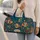 Tropical Fish Teal Ocean Nautical Folk Art Travel Accessory For Beach Lovers Women Quilted Weekend Bag - 2