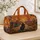 Vintage Southwest Motorcycle Desert Road Trip Sunset Americana Travel Gift For Riders Quilted Weekend Bag - 4