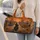 Vintage Southwest Motorcycle Desert Road Trip Sunset Americana Travel Gift For Riders Quilted Weekend Bag - 2