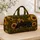 Sleeping Dachshund With Sunflowers And Olive Autumn Florals For Dog Lover Travel Quilted Weekend Bag - 4
