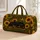 Sleeping Dachshund With Sunflowers And Olive Autumn Florals For Dog Lover Travel Quilted Weekend Bag - 1