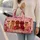 Five Chic Poodles In Heart Sunglasses With Gifts For Pink Glam Getaways And Vacations Quilted Weekend Bag - 2