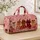 Five Chic Poodles In Heart Sunglasses With Gifts For Pink Glam Getaways And Vacations Quilted Weekend Bag - 4