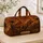 Roaring T Rex Dinosaur With Vintage Jurassic Volcanoes For Travel And Dinosaur Lovers Quilted Weekend Bag - 4