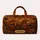 Roaring T Rex Dinosaur With Vintage Jurassic Volcanoes For Travel And Dinosaur Lovers Quilted Weekend Bag - 6