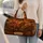 Roaring T Rex Dinosaur With Vintage Jurassic Volcanoes For Travel And Dinosaur Lovers Quilted Weekend Bag - 2