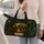 Forest Camper Bear Campfire Scene With Name Plaque For Road Trips And Nature Lovers Quilted Weekend Bag - 2