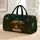Forest Camper Bear Campfire Scene With Name Plaque For Road Trips And Nature Lovers Quilted Weekend Bag - 1