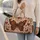 Colorful Folk Boho Butterfly With Floral Vines For Travel Getaways And Picnics Lovers Quilted Weekend Bag - 2