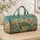 Sea Turtle With Shells And Starfish For Beach Trips And Coastal Boho Women Travelers Quilted Weekend Bag - 4