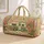 Vintage Camper With Cottagecore Florals For Spring Road Trips And Garden Getaways Quilted Weekend Bag - 1