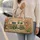 Vintage Camper With Cottagecore Florals For Spring Road Trips And Garden Getaways Quilted Weekend Bag - 2
