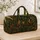 Tropical Monkeys In Jungle Foliage With Your Name For Travel And Nature Lovers Getaways Quilted Weekend Bag - 4