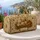 Golden Retriever Puppies In Willow Basket Beige Floral Travel Style For Dog Lovers Quilted Weekend Bag - 5