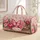 Pink Butterfly Rose Peony Tulip Garden With Name For Women Travel And Daily Storage Quilted Weekend Bag - 1