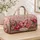 Pink Butterfly Rose Peony Tulip Garden With Name For Women Travel And Daily Storage Quilted Weekend Bag - 4