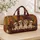 Four Cute Shih Tzu Dogs On Warm Boho Quilt Mosaic For Travel Days And Pet Lovers Quilted Weekend Bag - 4
