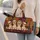 Four Cute Shih Tzu Dogs On Warm Boho Quilt Mosaic For Travel Days And Pet Lovers Quilted Weekend Bag - 2