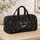 Ornate Black White Cat Portrait With Amber Eyes For Elegant Travel Style Cat Lovers Quilted Weekend Bag - 4