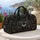 Ornate Black White Cat Portrait With Amber Eyes For Elegant Travel Style Cat Lovers Quilted Weekend Bag - 5