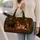 Vintage Cat And Dog Cozy Home Scene With Your Name For Pet Lover Travel Gym Commute Gift Quilted Weekend Bag - 2