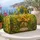 Mushroom Cottage Fairy Garden With Ferns And Wildflowers For Woodland Travel Lovers Quilted Weekend Bag - 5