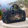 Navy Porcelain Peonies And Butterflies Vintage Floral Travel Style Gift For Her Vacation Quilted Weekend Bag - 5
