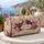 Purple Floral Heritage Garden With Your Name Cartouche For Grandmother Gift Travel Quilted Weekend Bag - 5