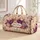 Purple Floral Heritage Garden With Your Name Cartouche For Grandmother Gift Travel Quilted Weekend Bag - 1