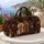 Luxury Long Eared Dog Trio With Autumn Florals For Boutique Travel Pet Lovers Gift Quilted Weekend Bag - 5