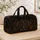 Gothic Halloween Village With Pumpkins And Amber Windows For Autumn Travel Women Quilted Weekend Bag - 4