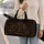 Gothic Halloween Village With Pumpkins And Amber Windows For Autumn Travel Women Quilted Weekend Bag - 2