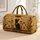Egyptian Pharaoh Cat With Gold Ankh And Papyrus Motifs For Overnight Travel Cat Lovers Quilted Weekend Bag - 1